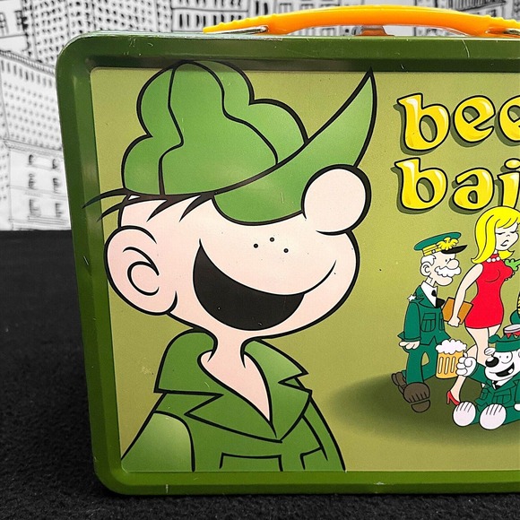 Beetle Bailey Metal Army Green Lunch Box 2002 Bosley Boxes Vintage Comic Themed - Picture 5 of 14